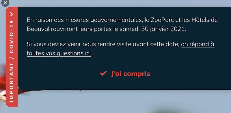 beauval sera t il ouvert a noel deconfinement