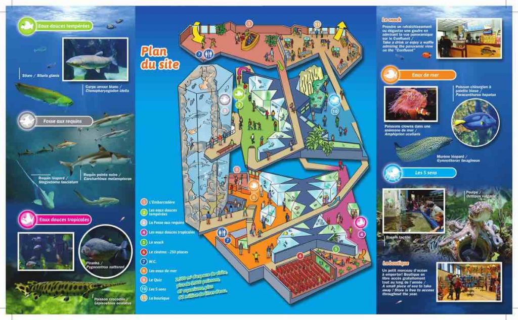 Plan de l'Aquarium de Lyon