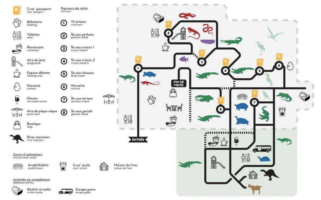 Plan de la Ferme aux Crocodiles 