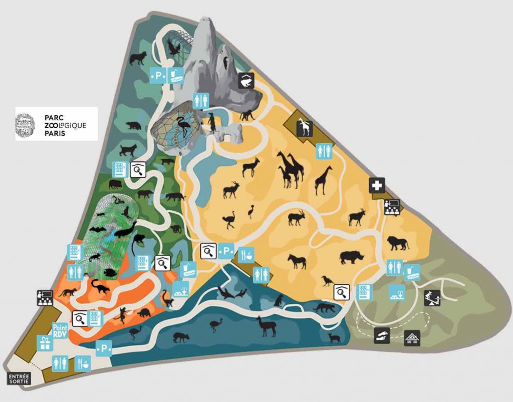 Plan zoo de Paris
