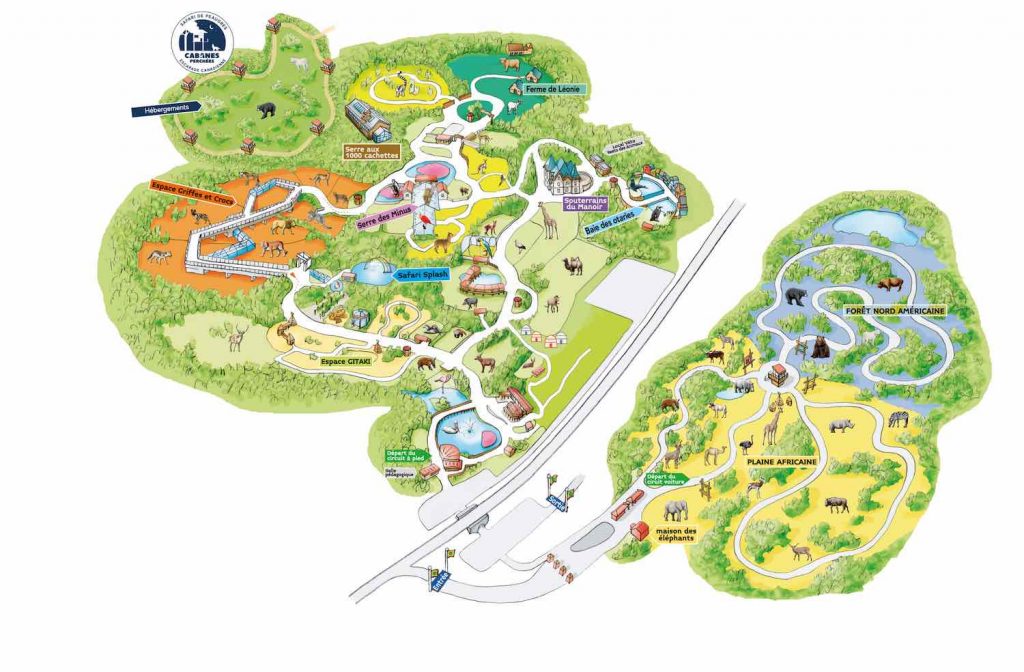 plan parc zoo safari peaugres ardeche