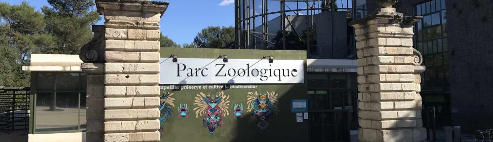 Photo de l'entrée du Zoo du Lunaret à Montpellier