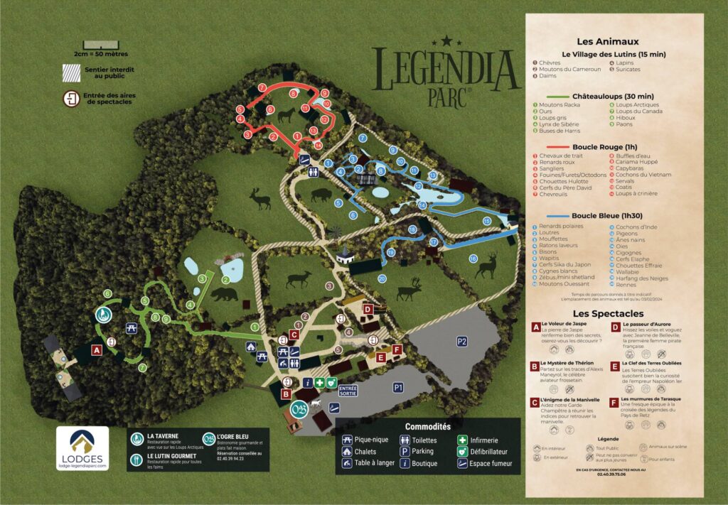 Plan zoo Legendia Parc