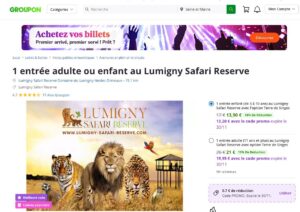 promo zoo pas cher : billet parc animalier en réduction 